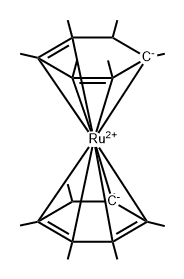 1,2,3,4,5,6-hexamethylcyclohexane, ruthenium Struktur