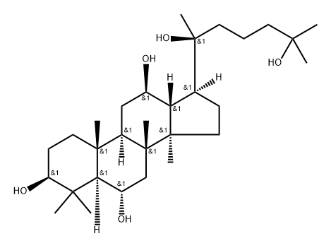 20(S)-25-Hydroxyprotopanaxatiol Struktur