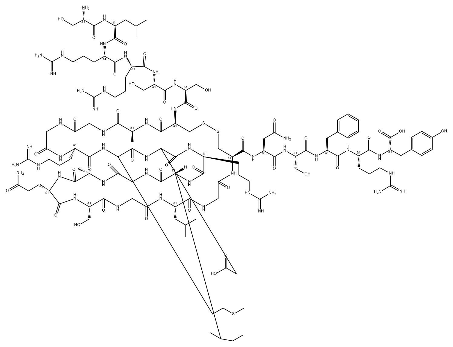 atrial, natriuretic factor (1-28), Ala(8)- Struktur