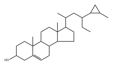 (23R)-23-[(1S,2S)-2-Methylcyclopropyl]-26,27-dinorcholest-5-en-3β-ol Struktur