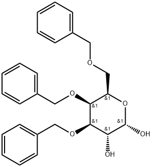 α-D-Galactopyranose, 3,4,6-tris-O-(phenylmethyl)- Struktur