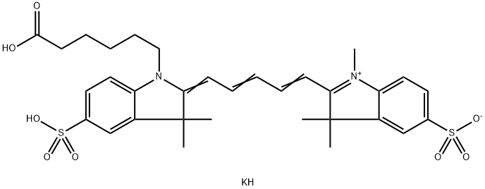 3H-Indolium, 2-[5-[1-(5-carboxypentyl)-1,3-dihydro-3,3-dimethyl-5-sulfo-2H-indol-2-ylidene]-1,3-pentadien-1-yl]-1,3,3-trimethyl-5-sulfo-, inner salt, potassium salt (1:1)