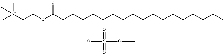 Ethanaminium, N,N,N-trimethyl-2-[(1-oxooctadecyl)oxy]-, methyl sulfate (1:1) Struktur