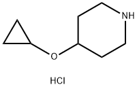 Piperidine, 4-(cyclopropyloxy)-, hydrochloride (1:1) Struktur