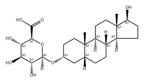 β-D-Glucopyranosiduronic acid, (3α,5β,17β)-17-hydroxyandrostan-3-yl (9CI) Struktur