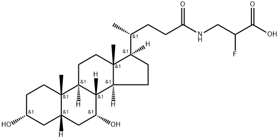 N-chenodeoxycholyl-2-fluoro-beta-alanine Struktur