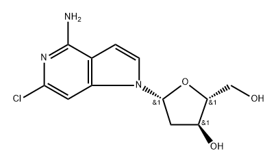 2-chloro-2'-deoxy-3,7-dideazaadenosine Struktur