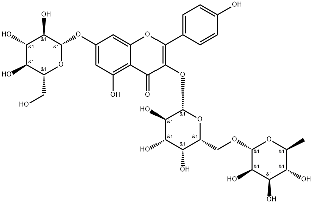 Kaempferol 3-robinoside 7-glucoside Struktur