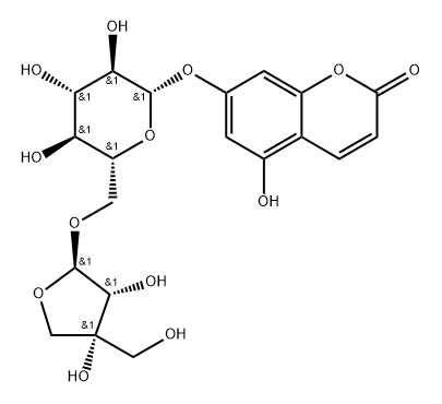 5-Hydroxy Apiosylskimmin Struktur