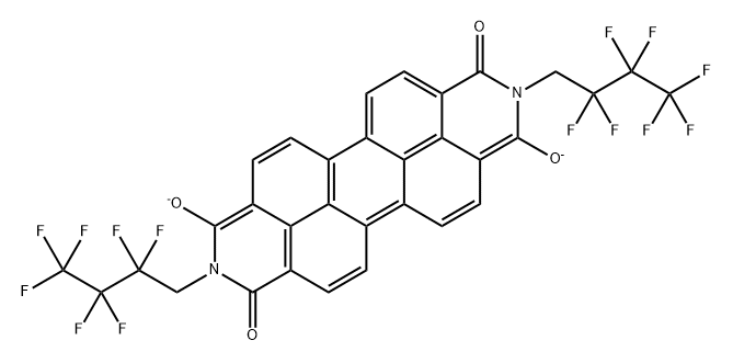 N,N' -Bis(2,2,3,3,4,4,4-heptafluorobutyl)-3,4,9,10-perylene dicarboximide Struktur