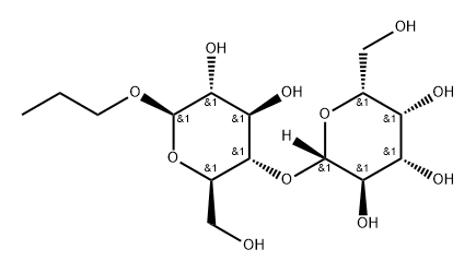 β-D-Glucopyranoside, propyl 4-O-β-D-galactopyranosyl- Struktur