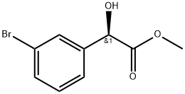 methyl (2R)-2-(3-bromophenyl)-2-hydroxyacetate Struktur