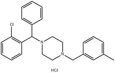 Meclizine Ortho Chloro Isomer bishydrochloride salt Struktur