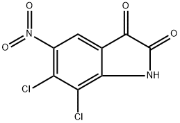 6,7-dichloro-5-nitro-2,3-dihydro-1H-indole-2,3-dione Struktur