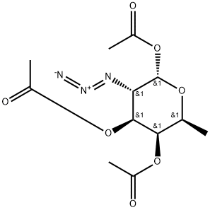 1,3,4-Tri-O-acetyl-2-azido-2-deoxy-α-L-fucopyranose Struktur