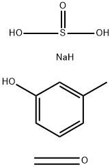 Sulfurous acid, monosodium salt, reaction products with m-cresol-formaldehyde polymer Struktur