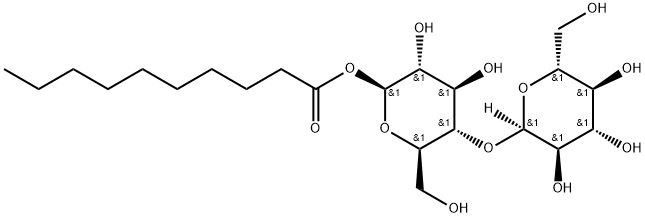 4-O-α-D-Glucopyranosyl-β-D-glucopyranose-1-decanoate Struktur