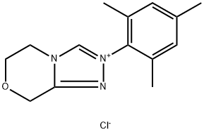 2-Mesityl-5,6-dihydro-8H-[1,2,4]triazolo[3,4-c][1,4]oxazin-2-ium chloride Struktur