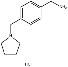 (4-(Pyrrolidin-1-ylmethyl)phenyl)methanamine hydrochloride Struktur