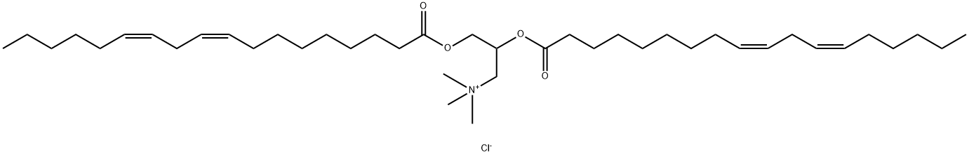 1-Propanaminium, N,N,N-trimethyl-2,3-bis[[(9Z,12Z)-1-oxo-9,12-octadecadien-1-yl]oxy]-, chloride (1:1) Struktur