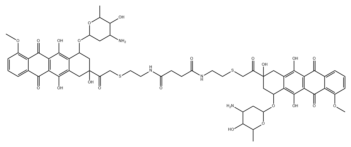 bis(14-thiadaunomycin) Struktur