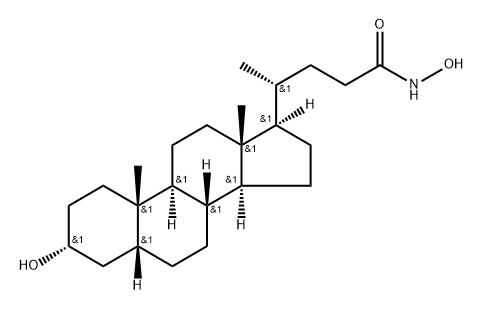 Cholan-24-amide, N,3-dihydroxy-, (3α,5β)- Struktur