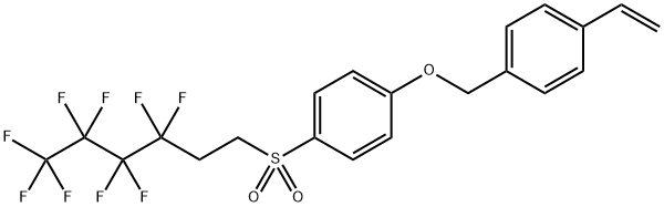 1-ethenyl-4- [[-[(3,3,4,4,5,5,6,6,6-nonafluoroxeyl)sulfonyl]phenohexyl]methyl]benzene Struktur