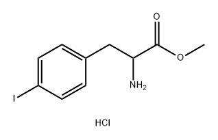 DL-4-iodo-Phenylalanine methyl ester, hydrochloride (1:1) Struktur