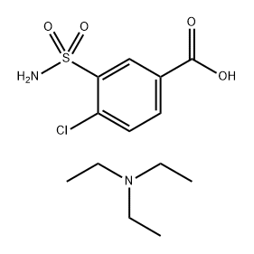 Benzoic acid, 3-(aminosulfonyl)-4-chloro-, compd. with N,N-diethylethanamine (1:1) Struktur