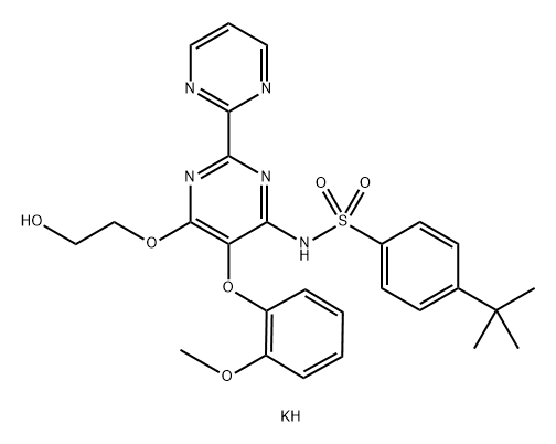 Potassium ((4-(tert-butyl)phenyl)sulfonyl)(6-(2-hydroxyethoxy)-5-(2-methoxyphenoxy)-[2,2''-bipyrimidin]-4-yl)amide