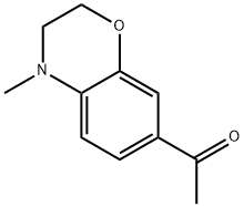 1-(4-methyl-3,4-dihydro-2H-benzo[b][1,4]oxazin-7-yl)ethan-1-one Struktur