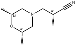 4-Morpholinepropanenitrile, α,2,6-trimethyl-, (αR,2R,6S)- Struktur