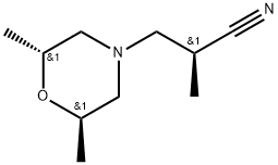 4-Morpholinepropanenitrile, α,2,6-trimethyl-, (αS,2R,6R)- Struktur