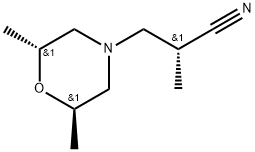 4-Morpholinepropanenitrile, α,2,6-trimethyl-, (αR,2R,6R)- Struktur