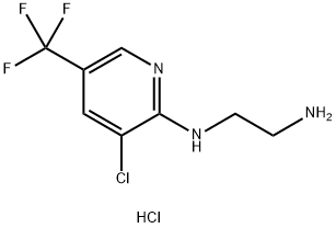 1,2-Ethanediamine, N1-[3-chloro-5-(trifluoromethyl)-2-pyridinyl]-, hydrochloride (1:2) Struktur