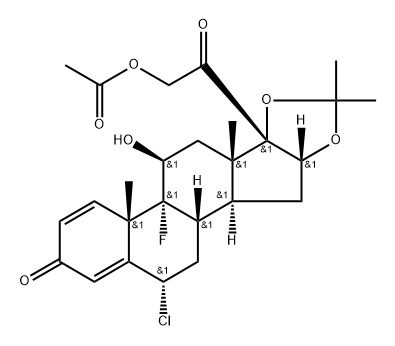 21-Acetyl-6α-chlorotriamcinolone Acetonide Struktur