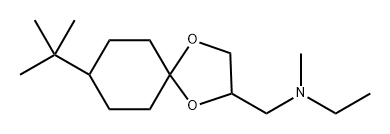 8-(1,1-Dimethylethyl)-N-ethyl-N-methyl-1,4-dioxaspiro[4.5]decane-2-methanamine Struktur