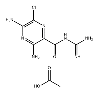 3,5-diamino-N-carbamimidoyl-6-chloropyrazine-2-carboxamide acetate (1:1) Struktur