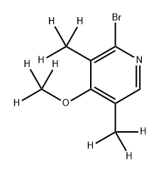 2-Bromo-3,5-(d-methyl-d6)-4-(methoxy-d3)-pyridine Struktur