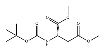 Aspartic acid, N-[(1,1-dimethylethoxy)carbonyl]-, 1,4-dimethyl ester Struktur