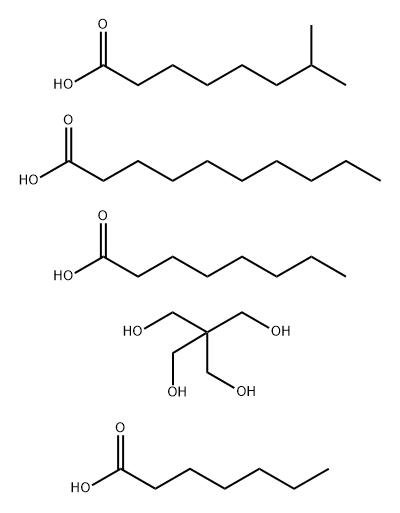 Decanoic acid, mixed esters with heptanoic acid, isononanoic acid, octanoic acid and pentaerythritol Struktur