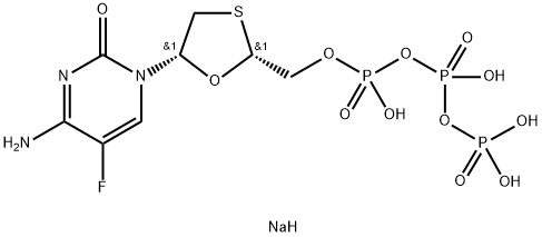 (-)-Emtricitabine Triphosphate Tetrasodium Salt Struktur