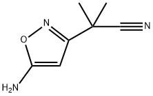 3-Isoxazoleacetonitrile, 5-amino-α,α-dimethyl- Struktur