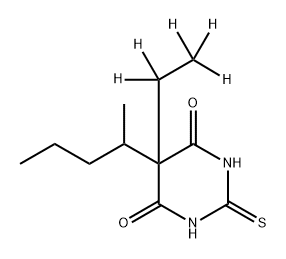 5-(1,1,2,2,2-pentadeuterioethyl)-5-pentan-2-yl-2-sulfanylidene-1,3-diazinane-4,6-dione Struktur