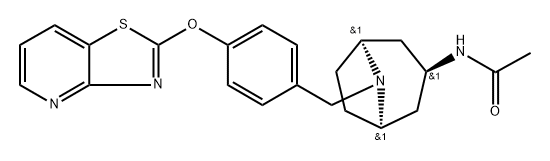 Acetamide, N-[(3-endo)-8-[[4-(thiazolo[4,5-b]pyridin-2-yloxy)phenyl]methyl]-8-azabicyclo[3.2.1]oct-3-yl]- Struktur