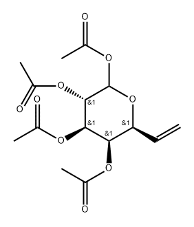 1,2,3,4-Tetra-O-acetyl-6,7-dideoxy-L-galacto-hept-6-enopyranose Struktur