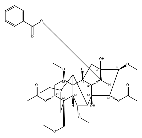 3,15-diacetylbenzoylaconine Struktur