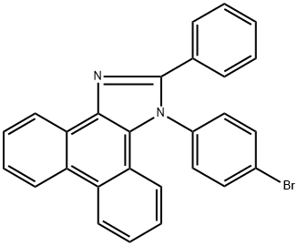 1H-Phenanthro[9,10-d]imidazole, 1-(4-bromophenyl)-2-phenyl- 結構式