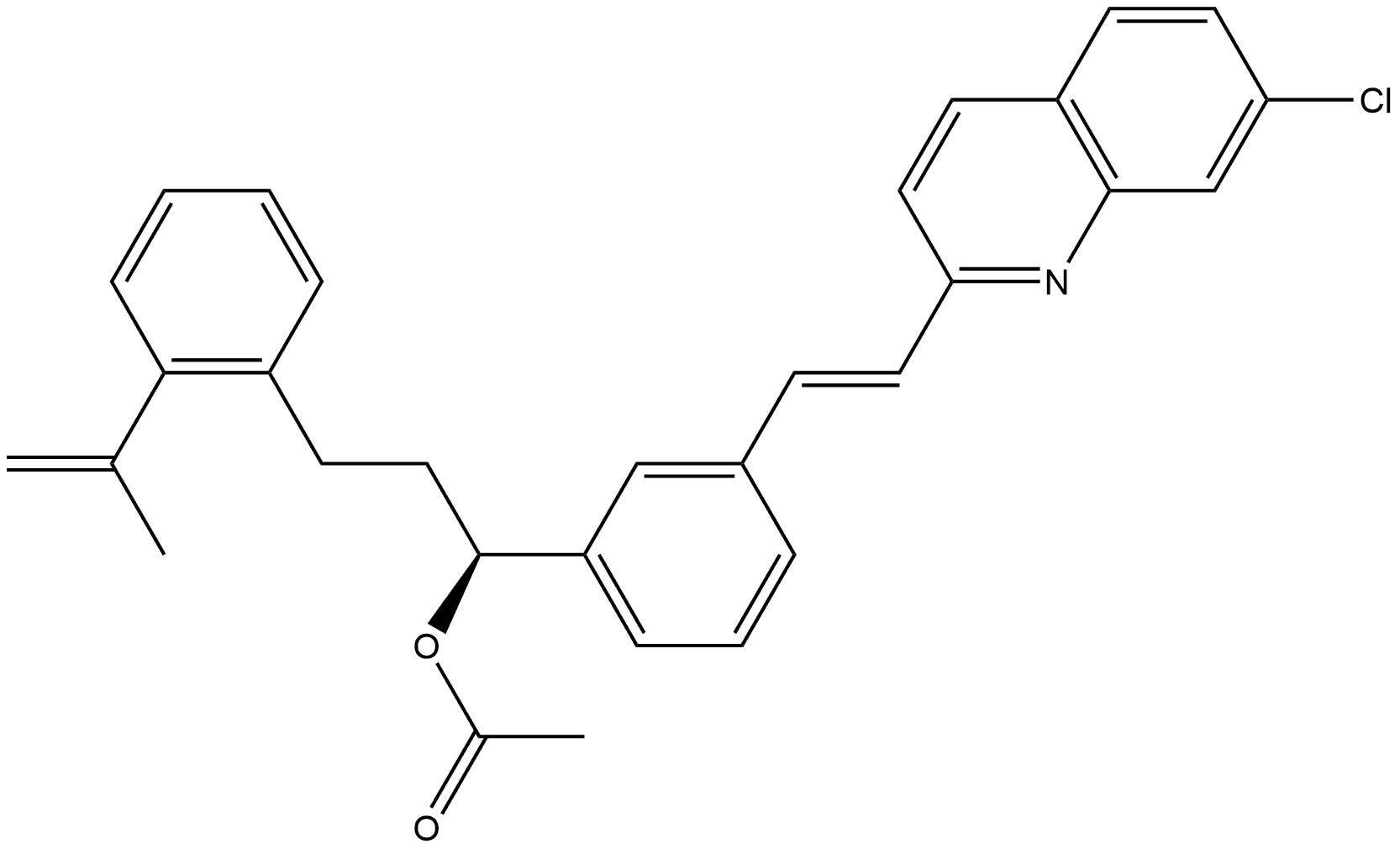 Benzenepropanol, α-[3-[(1E)-2-(7-chloro-2-quinolinyl)ethenyl]phenyl]-2-(1-methylethenyl)-, 1-acetate, (αS)-