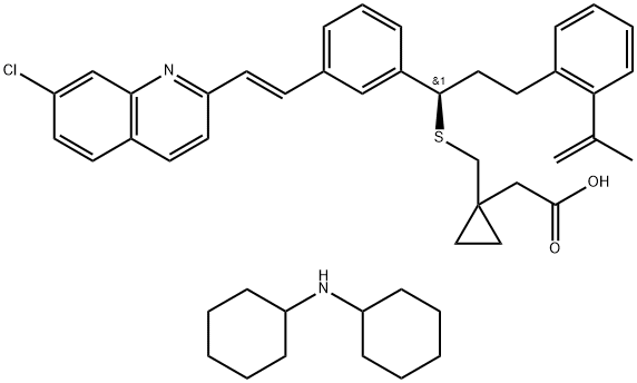 Cyclopropaneacetic acid, 1-[[[(1R)-1-[3-[(1E)-2-(7-chloro-2-quinolinyl)ethenyl]phenyl]-3-[2-(1-methylethenyl)phenyl]propyl]thio]methyl]-, compd. with N-cyclohexylcyclohexanamine (1:1)